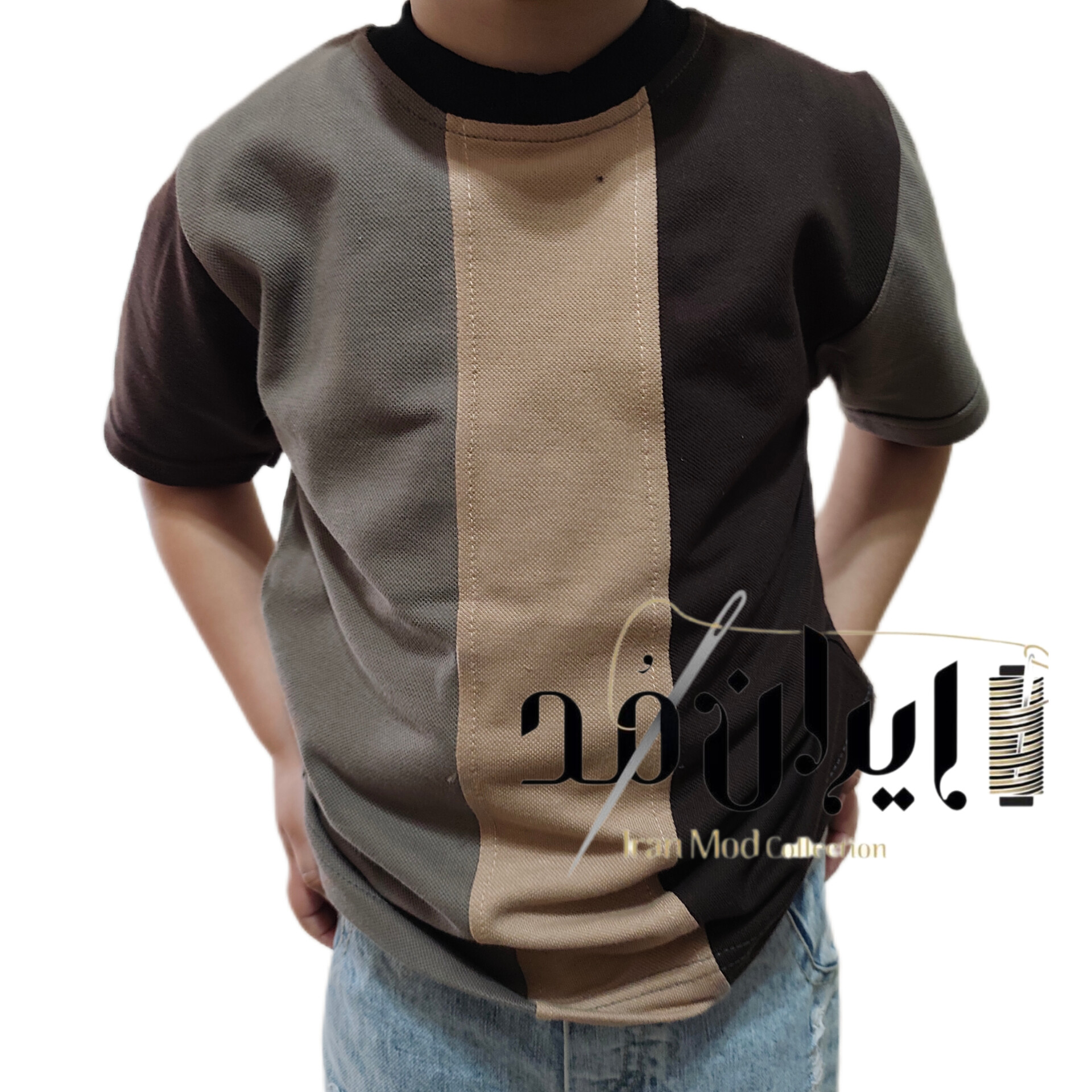 تیشرت پسرانه جودون یقه گرد رنگی کد 11